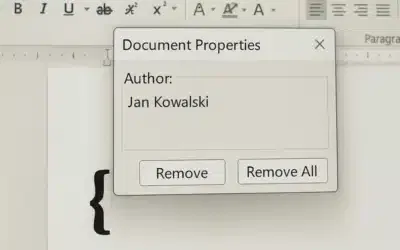 Jak usunąć lub zmienić autora w dokumencie Word