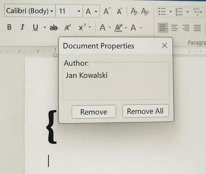 Jak usunąć lub zmienić autora w dokumencie Word